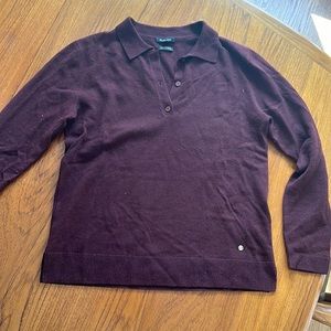 Massimo Dutti 100% CASHMERE POLO SWEATER